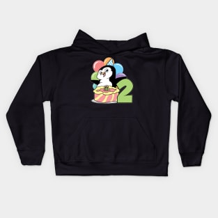 Second 2nd Birthday Penguin Children's Birthday Kids Hoodie